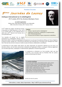 Premire circulaire Journees de Launay